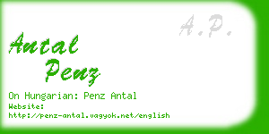 antal penz business card